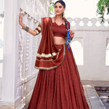 Traditional Chanderi Zari Weaving Lehenga