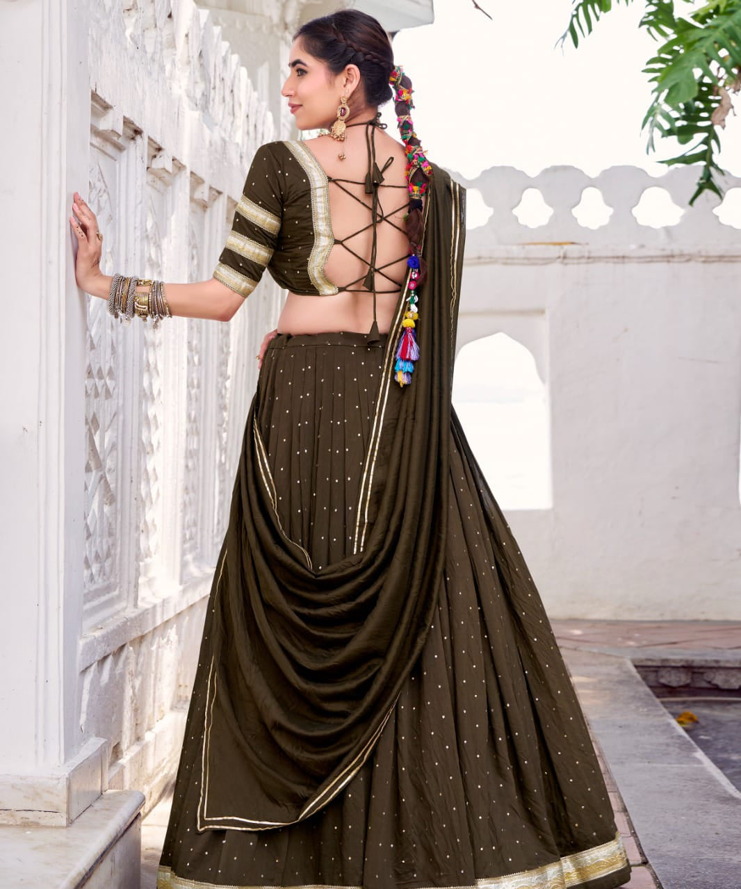Traditional Chanderi Zari Weaving Lehenga