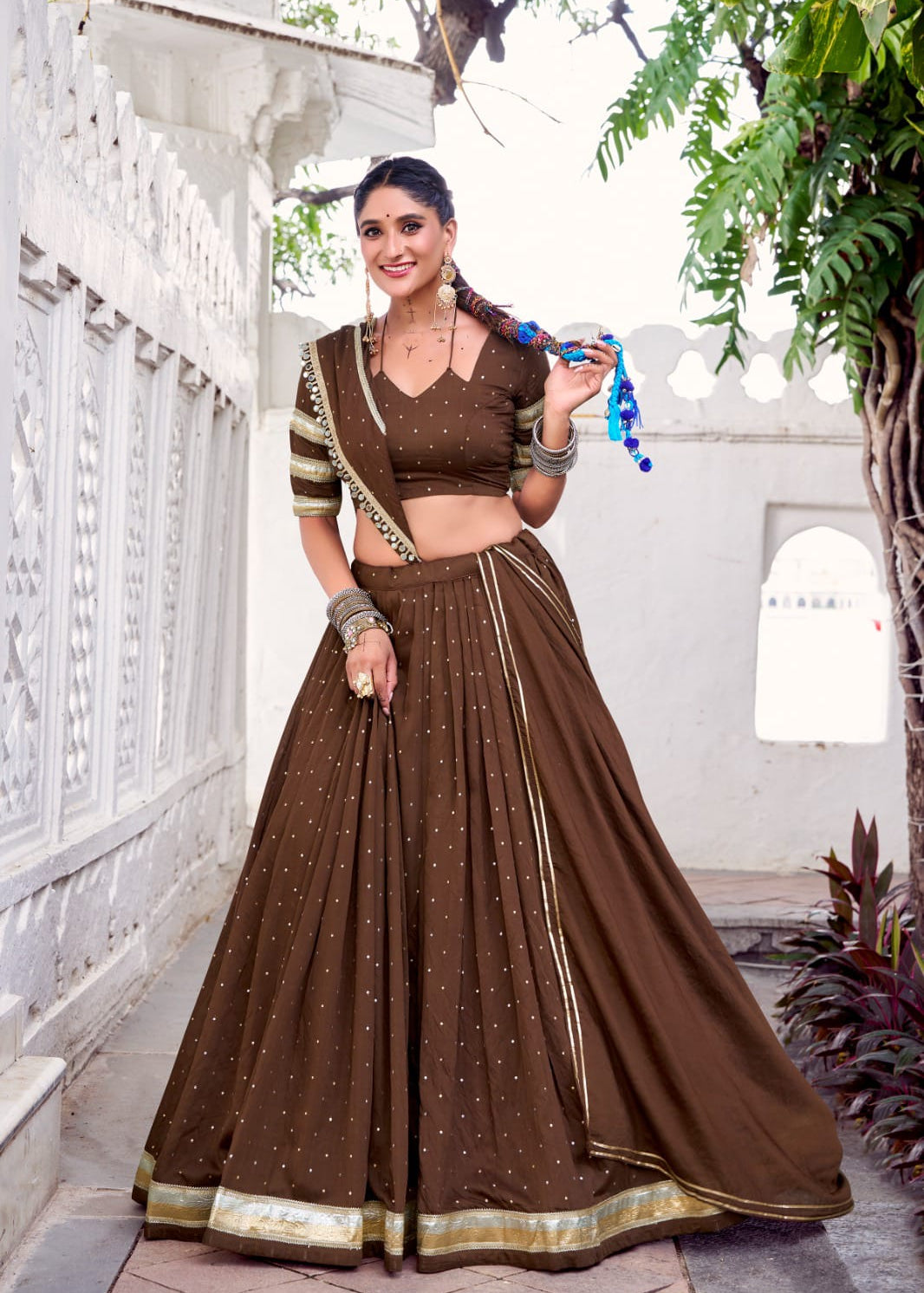 Traditional Chanderi Zari Weaving Lehenga