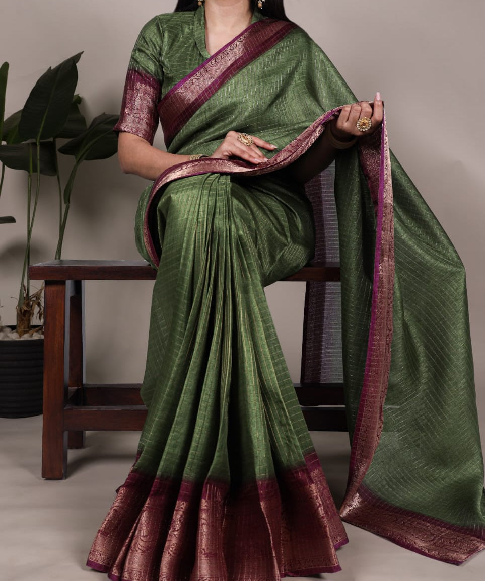 Traditional Zari Border Saree Collection