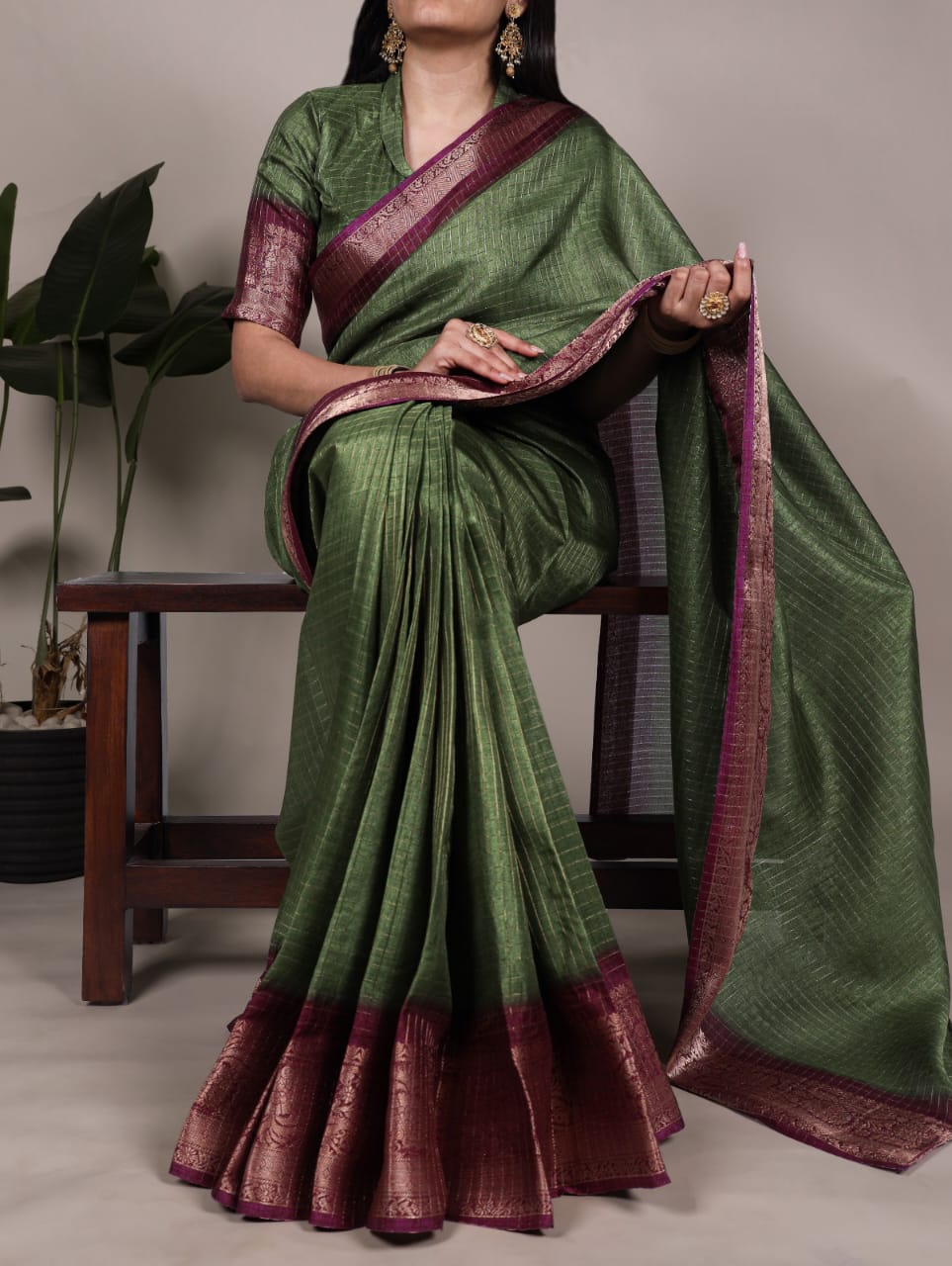 Traditional Zari Border Saree Collection