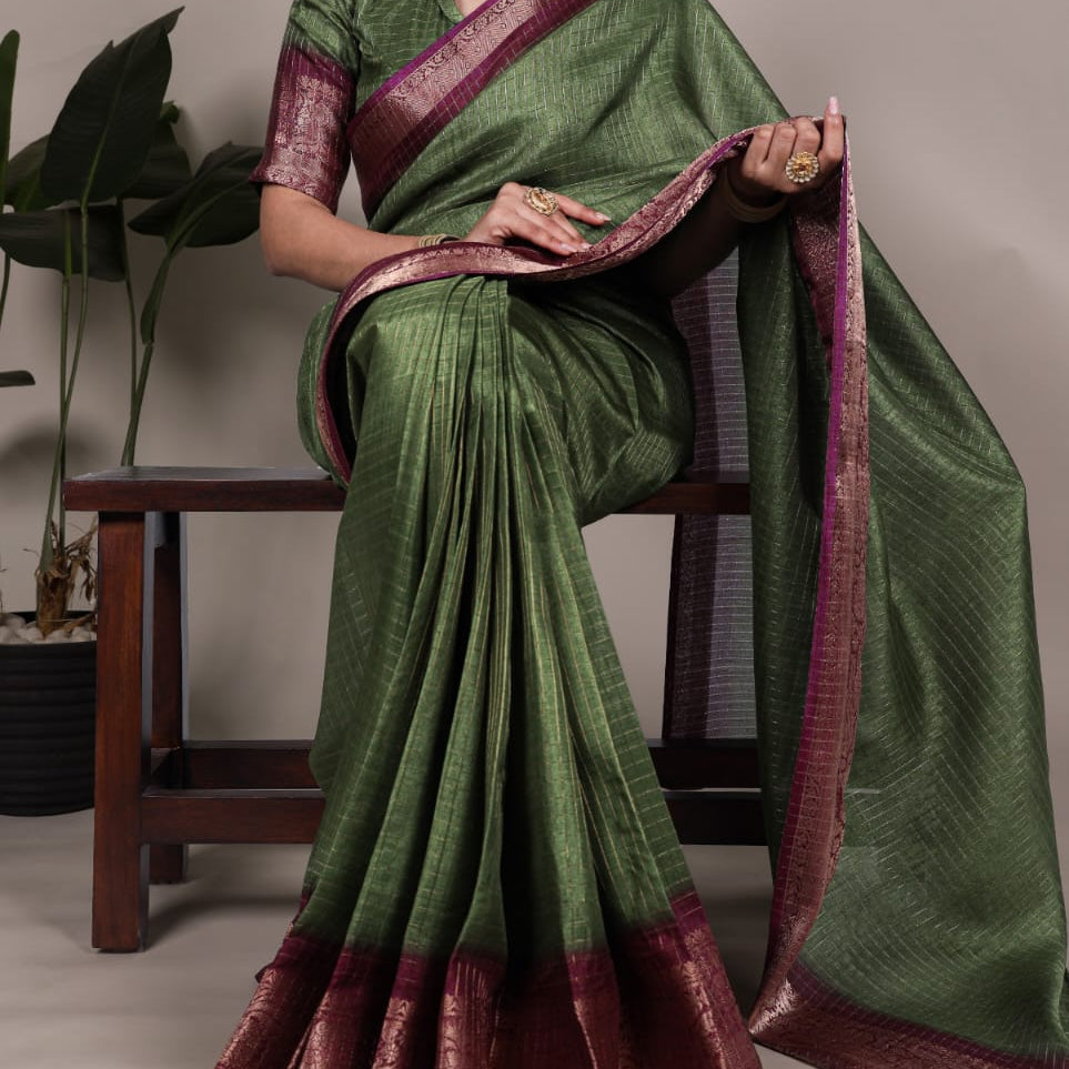 Traditional Zari Border Saree Collection