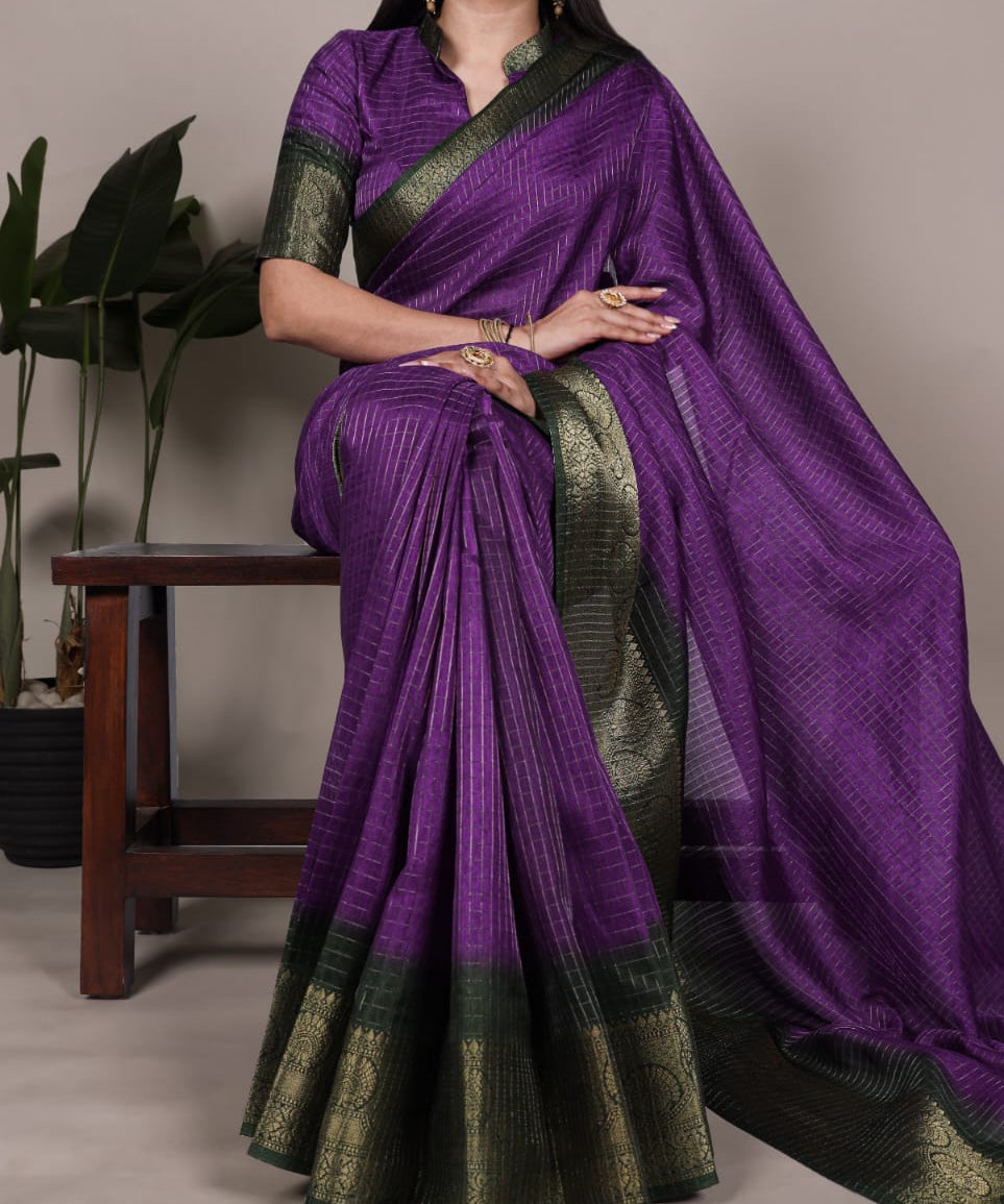 Traditional Zari Border Saree Collection