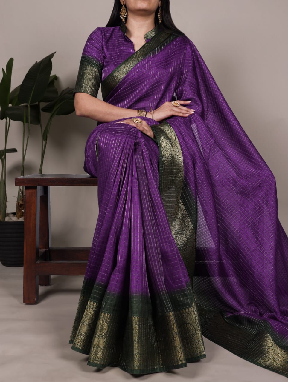 Traditional Zari Border Saree Collection