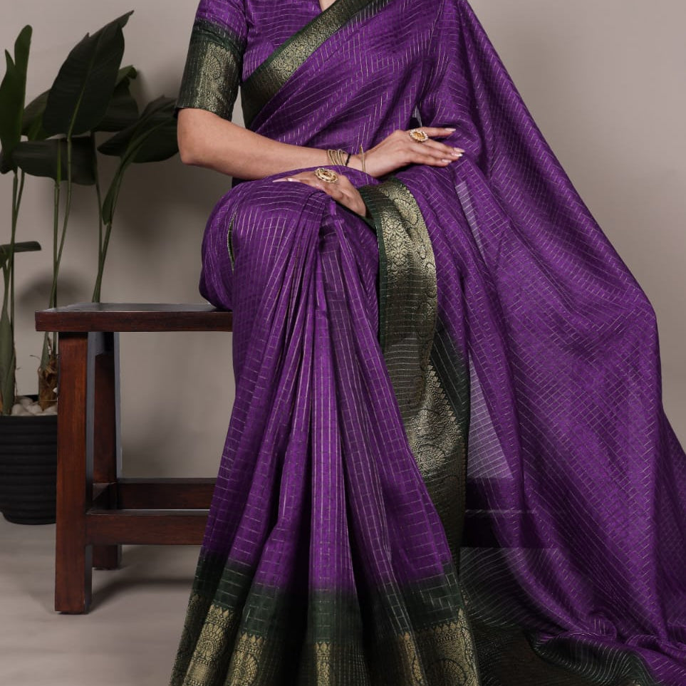 Traditional Zari Border Saree Collection