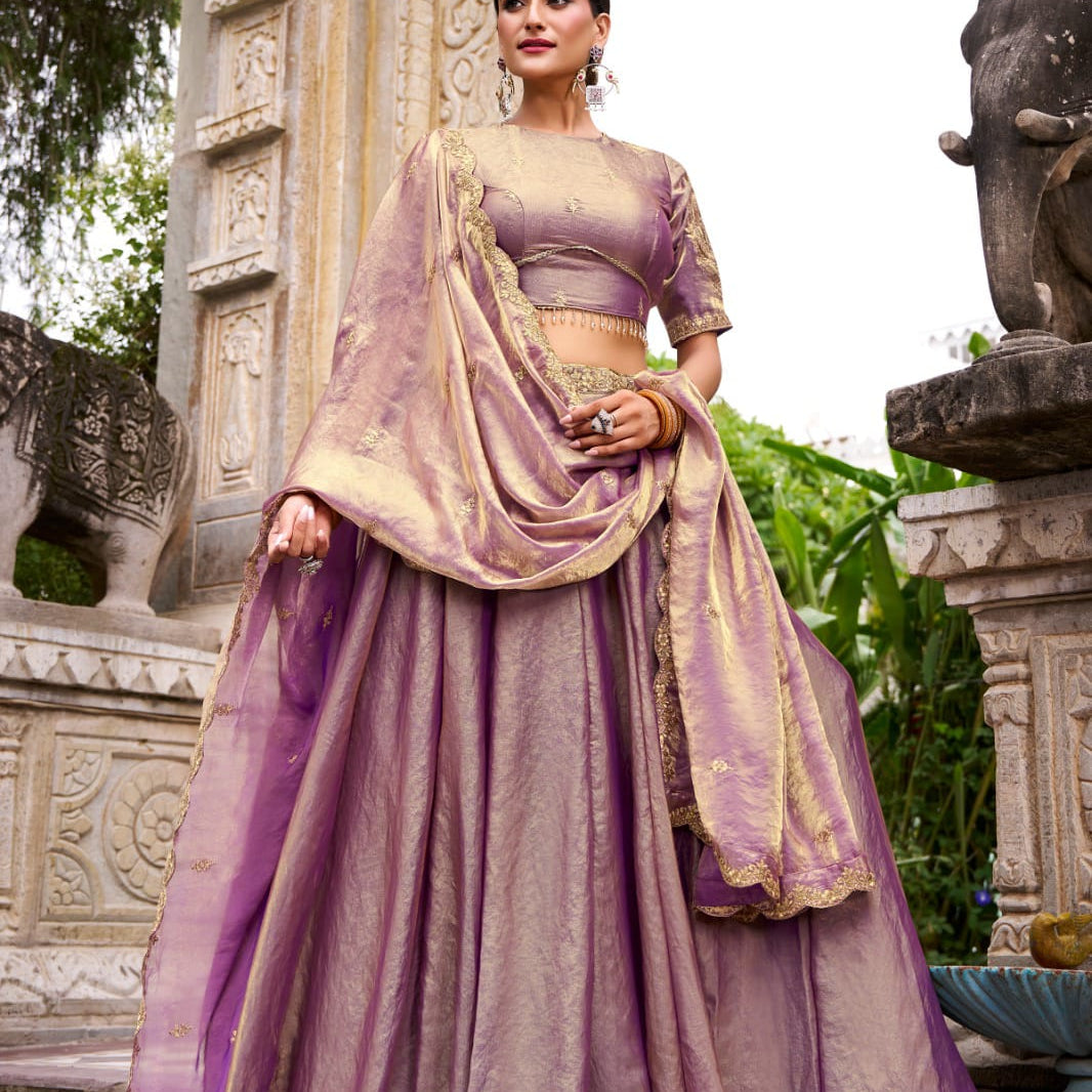Dreamy Pastel Fandy Silk Lehenga