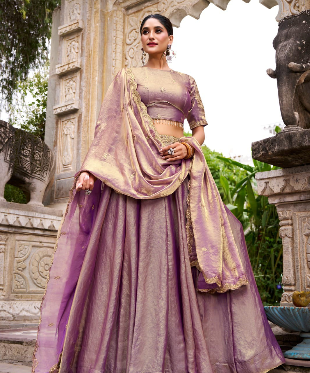 Dreamy Pastel Fandy Silk Lehenga