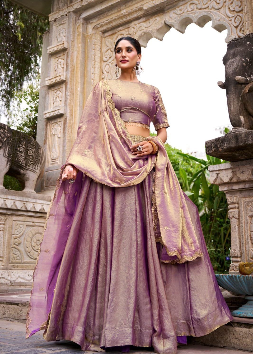 Dreamy Pastel Fandy Silk Lehenga