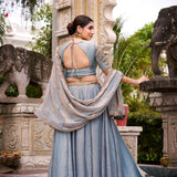 Dreamy Pastel Fandy Silk Lehenga