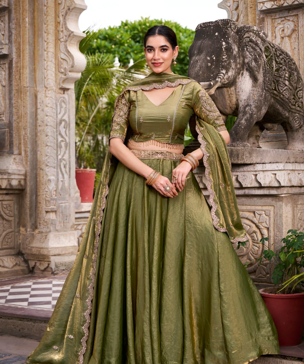 Dreamy Pastel Fandy Silk Lehenga