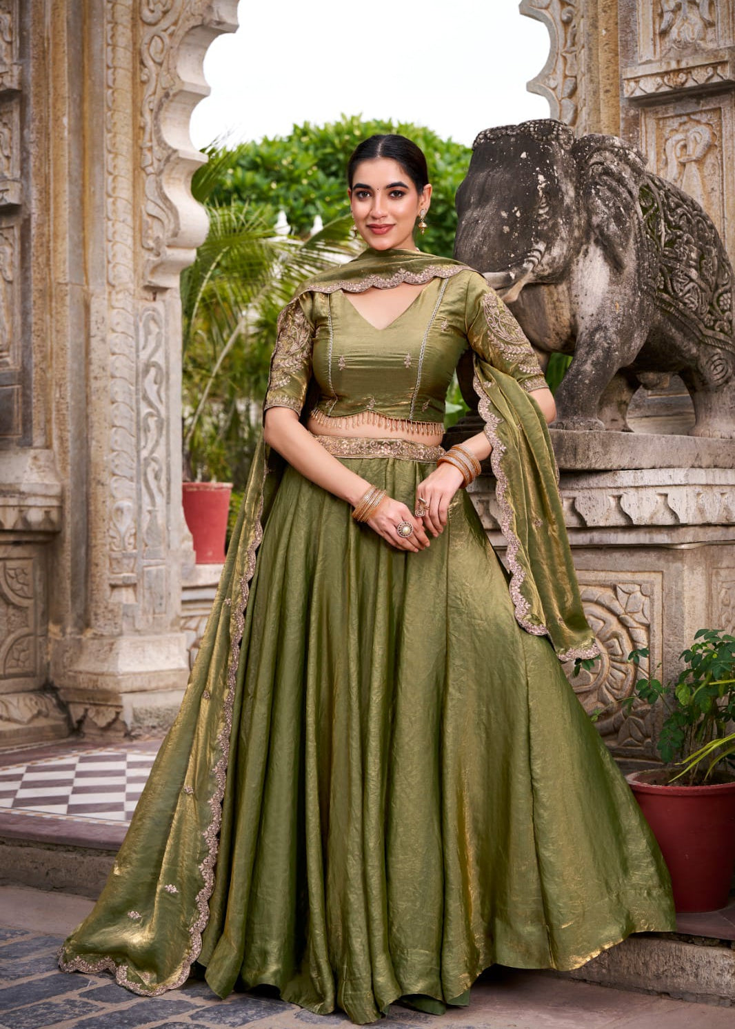 Dreamy Pastel Fandy Silk Lehenga