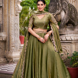 Dreamy Pastel Fandy Silk Lehenga