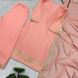 Exclusive Embroidered Straight Suit