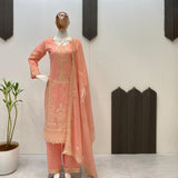 Exclusive Embroidered Straight Suit