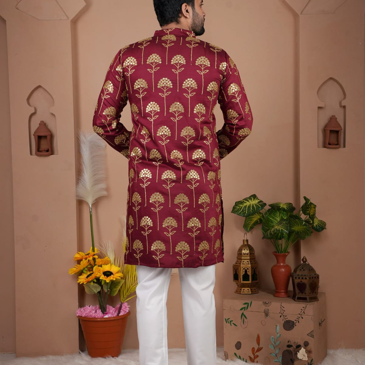 Men's Gadhval Silk Kurta Payjama