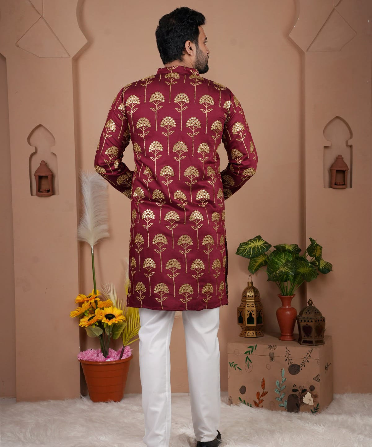 Men's Gadhval Silk Kurta Payjama
