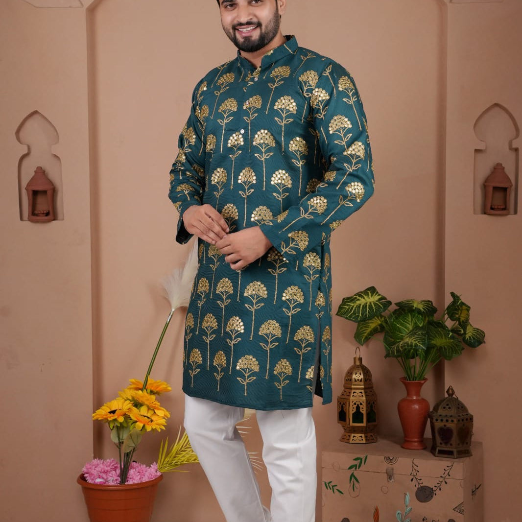 Men's Gadhval Silk Kurta Payjama