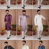 Festive Men's Embroidered Kurta