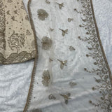 Creamy Wedding Embroidered Lehenga