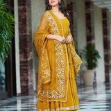 Lavish Ruffle Georgette Gown