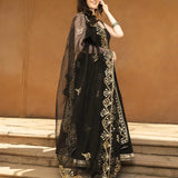 Lavish Ruffle Georgette Gown