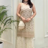 Lavish Embroidered Top Plazzo Set