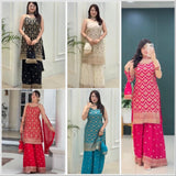 Lavish Embroidered Top Plazzo Set