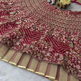 Bridal Peacock Embroidered Lehenga