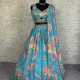 Designer Georgette Printed Lehenga