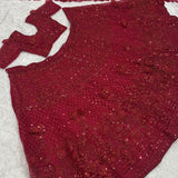 Beautiful Dark Pink Embroidered Lehenga