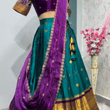 Exclusive Traditional Kanjivaram Silk Lehenga