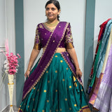 Exclusive Traditional Kanjivaram Silk Lehenga