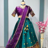 Exclusive Traditional Kanjivaram Silk Lehenga