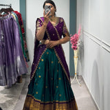Exclusive Traditional Kanjivaram Silk Lehenga