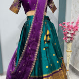 Exclusive Traditional Kanjivaram Silk Lehenga