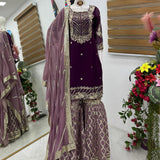 Designer Embroidered Top Plazzo