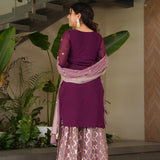Designer Embroidered Top Plazzo