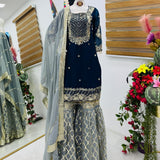 Designer Embroidered Top Plazzo