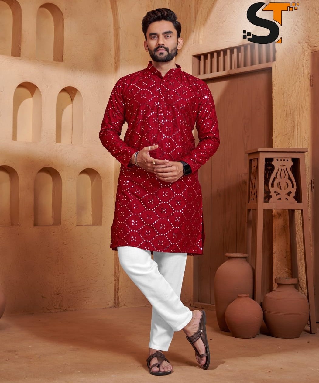 Lighting Festive Men's Kurta