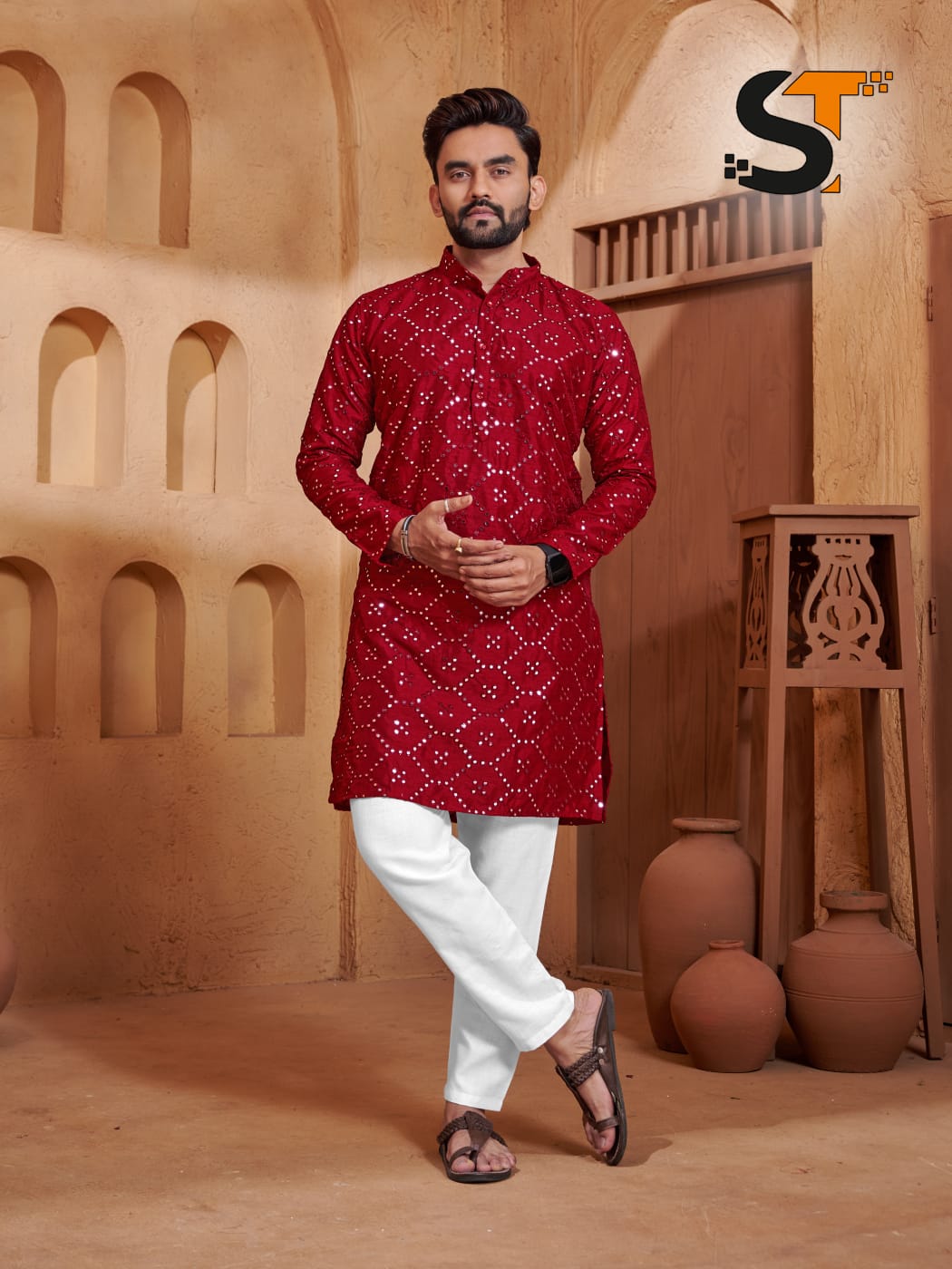 Lighting Festive Men's Kurta