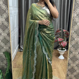 Pretty Fendy Jarkan Dimond Saree