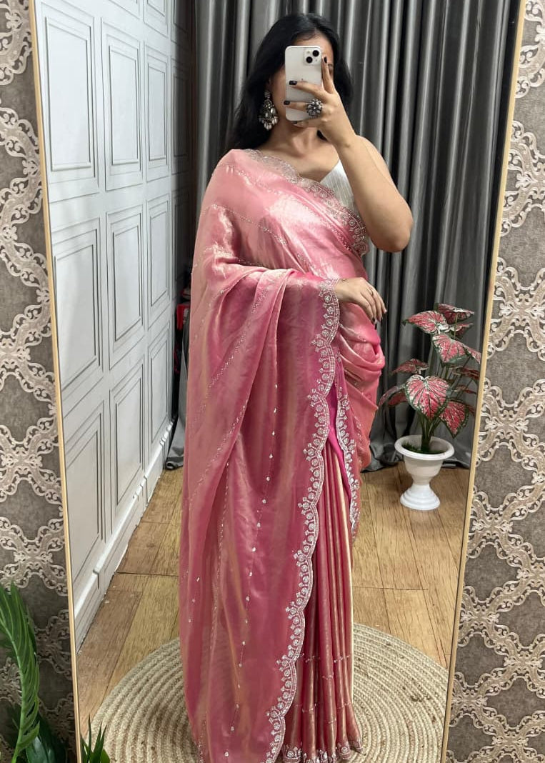 Pretty Fendy Jarkan Dimond Saree