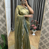 Pretty Fendy Jarkan Dimond Saree