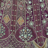 Fabulous Metallic Embroidered Bridal Lehenga
