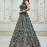 Fabulous Metallic Embroidered Bridal Lehenga