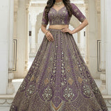 Lavish Metallic Embroidered Bridal Lehenga
