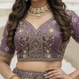 Lavish Metallic Embroidered Bridal Lehenga