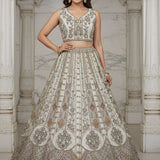 Lavish Metallic Embroidered Bridal Lehenga