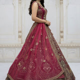 Lavish Metallic Embroidered Bridal Lehenga