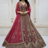 Lavish Metallic Embroidered Bridal Lehenga